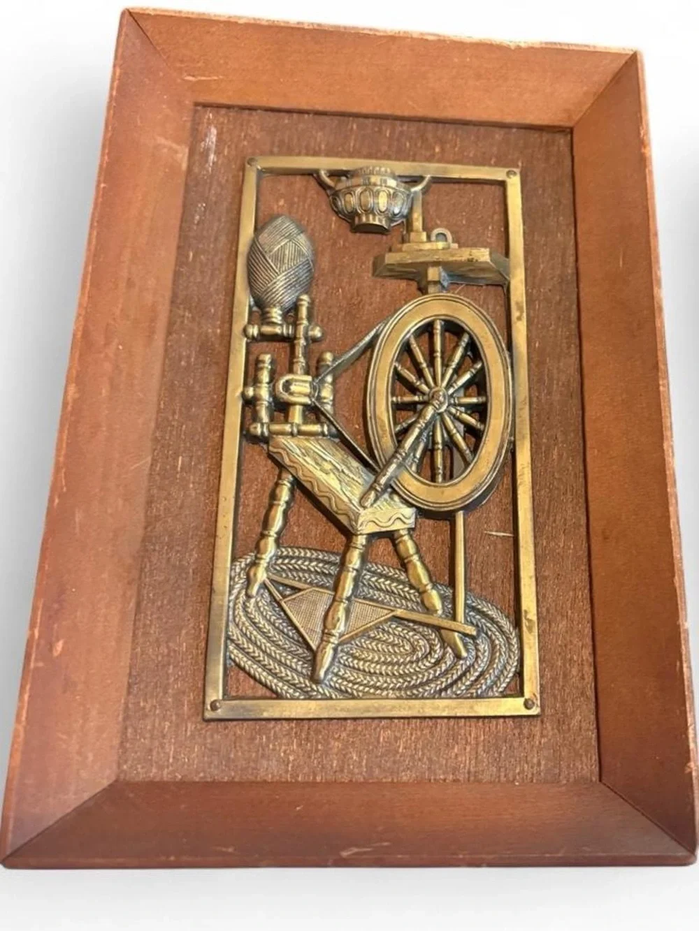 Bronze-Tone Vintage Wall Plaques Set - Brown & Gold